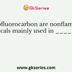 Chlorofluorocarbon are nonflammable chemicals mainly used in _________