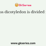 Class dicotyledon is divided into