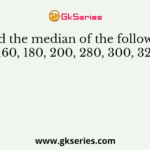 Find the median of the following data: 160, 180, 200, 280, 300, 320, 400