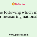 From the following which method is used for measuring national income