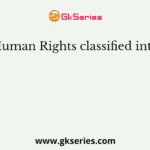Human Rights classified into