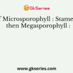 If Microsporophyll : Stamen, then Megasporophyll :
