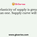 If elasticity of supply is greater than one. Supply curve will be