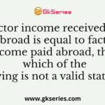 If factor income received from abroad is equal to factor income paid abroad, then which of the following is not a valid statement?