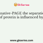 In native-PAGE the separation of protein is influenced by