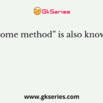 “Income method” is also known as