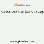 It describes the law of supply
