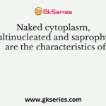 Naked cytoplasm, multinucleated and saprophytic are the characteristics of
