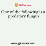 One of the following is a predatory fungus