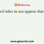 Red tides in sea appear due to