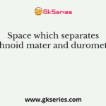 Space which separates arachnoid mater and durometer is