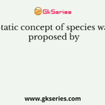 Static concept of species was proposed by