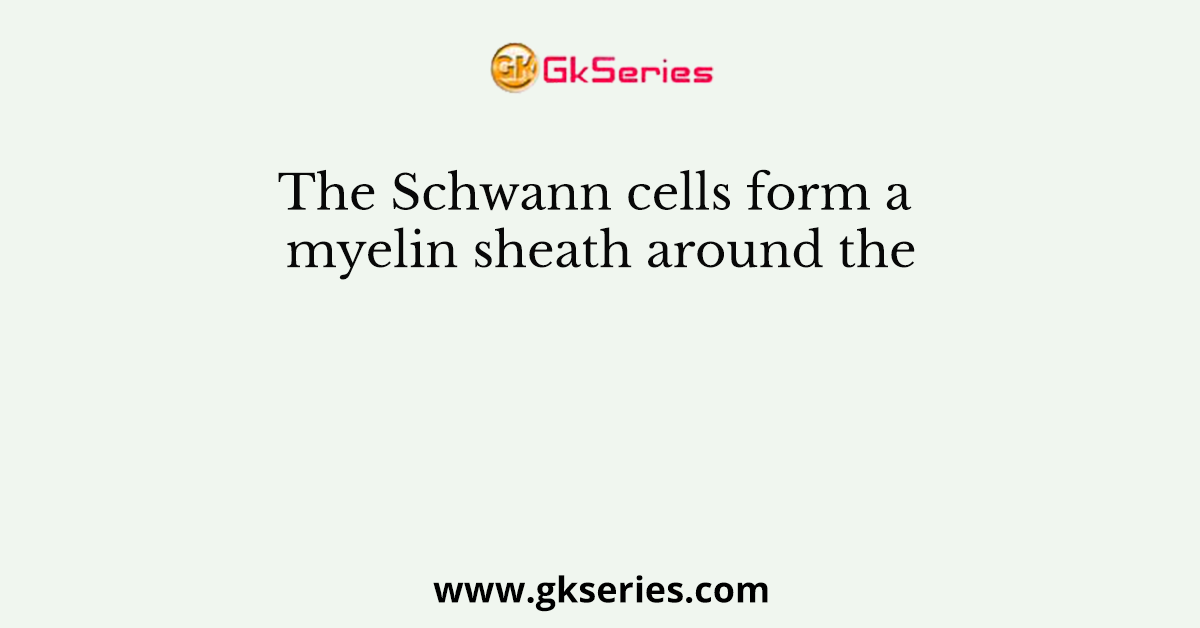 The Schwann cells form a myelin sheath around the