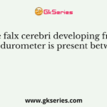 The falx cerebri developing from the durometer is present between