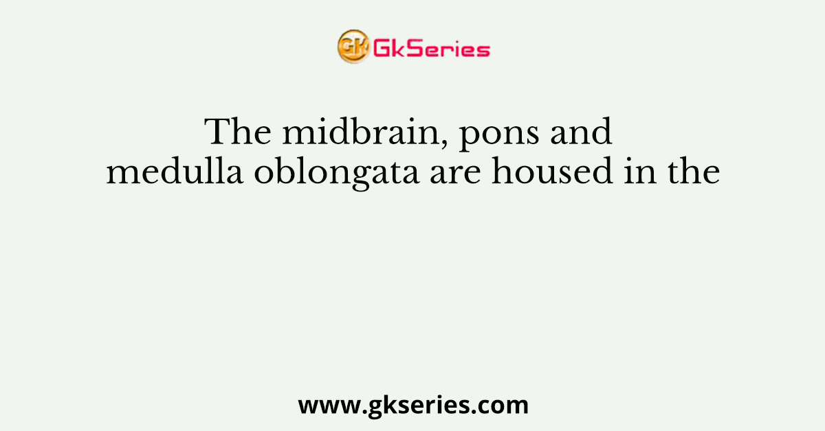 The midbrain, pons and medulla oblongata are housed in the