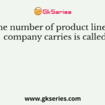 The number of product lines a company carries is called