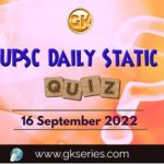 UPSC Daily Static Quiz