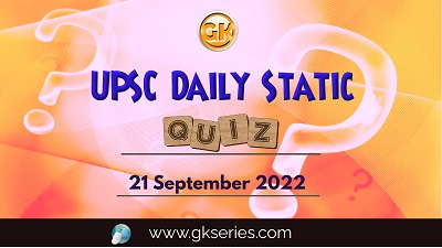 UPSC Daily Static Quiz