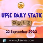 UPSC Daily Static Quiz