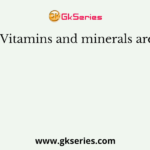 Vitamins and minerals are