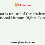 What is tenure of the chairman of the National Human Rights Commission?
