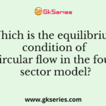 Which is the equilibrium condition of circular flow in the four sector model?
