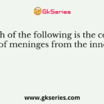 Which of the following is the correct order of meninges from the inner side?