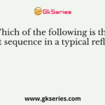 Which of the following is the correct sequence in a typical reflex arc?