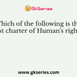 Which of the following is the first charter of Human's rights?