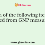 Which of the following items are excluded from GNP measurement?