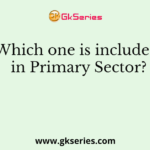 Which one is included in Primary Sector?