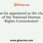 Who can be appointed as the chairman of the National Human Rights Commission?
