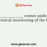 ____________ comes under the chemical monitoring of the lake