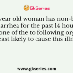 A 30 year old woman has non-bloody diarrhea for the past 14 hours. Which one of the to following organisms is least likely to cause this illness?