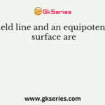 A field line and an equipotential surface are