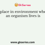 A place in environment where an organism lives is