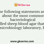 All of the following statements are correct about the most common bacteriological media called sheep blood agar that is used in the microbiology laboratory, Except