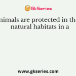 Animals are protected in their natural habitats in a