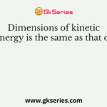 Dimensions of kinetic energy is the same as that of