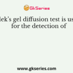 Elek’s gel diffusion test is used for the detection of