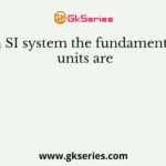 In SI system the fundamental units are