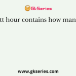 One watt hour contains how many joules?