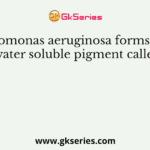 Pseudomonas aeruginosa forms a blue water soluble pigment called