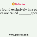 Species found exclusively in a particular area are called ______species