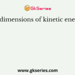 The dimensions of kinetic energy is