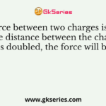 The force between two charges is 120 N. If the distance between the charges is doubled, the force will be