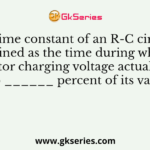 The time constant of an R-C circuit is defined as the time during which capacitor charging voltage actually rises to ______ percent of its value