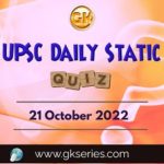 UPSC Daily Static Quiz