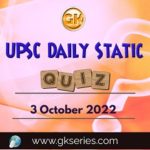 UPSC Daily Static Quiz