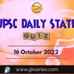 UPSC Daily Static Quiz